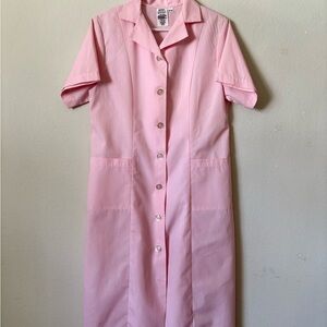 VTG Women’s Pink Dress Uniform for Nurse, Diner Waitress, Maid, Costume M/L